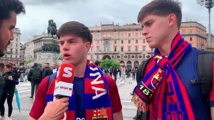 Los aficionados culés ya se notan en Milán