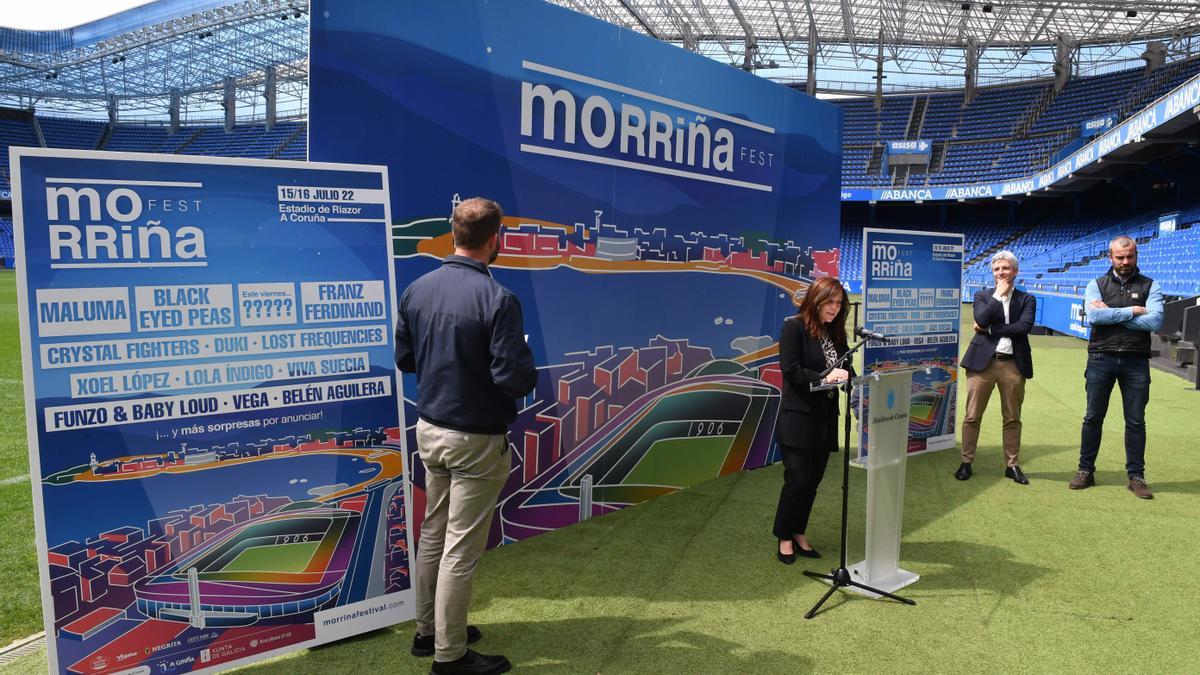 Presentación del Morriña Fest 2022 en el estadio de Riazor.