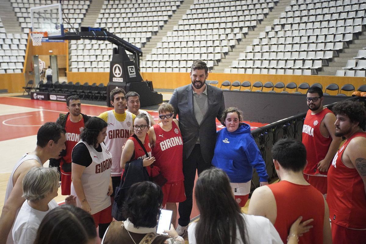 Les imatges de l'entrenament de l'equip del Bàsquet Girona que prepara la Copa Campeones