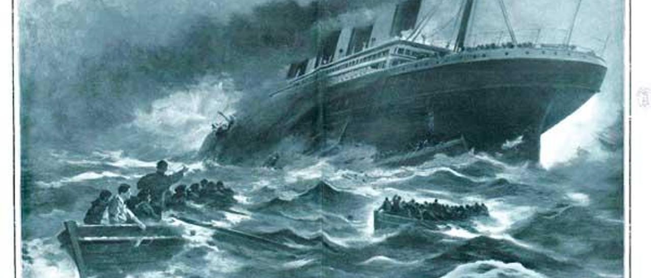 Una recreación del hundimiento del &quot;Lusitania&quot;.