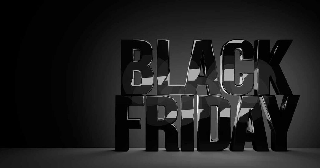 black friday bold letters glossy design