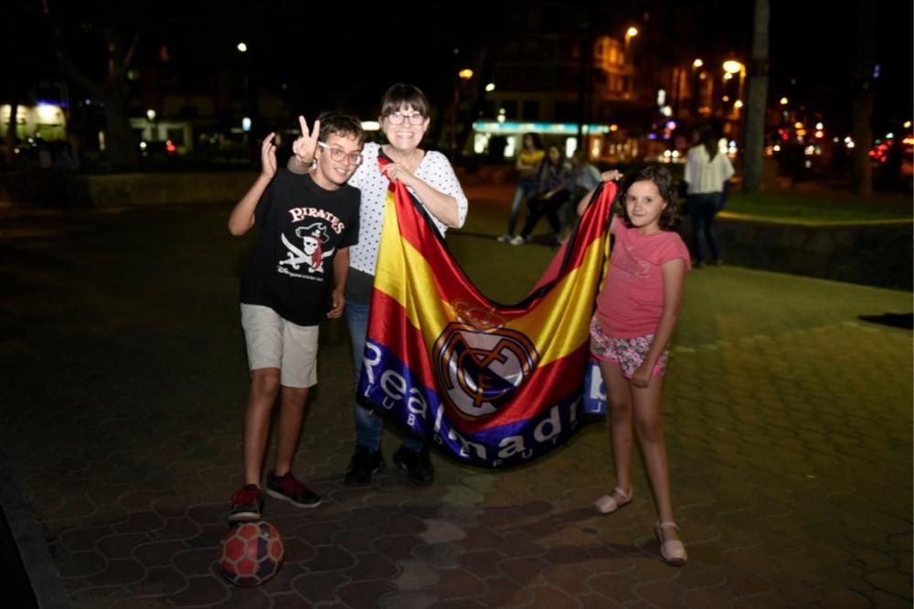 Celebración en Murcia del triunfo del Madrid