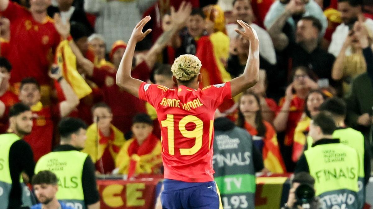 Lamine y su exhibición ante Francia