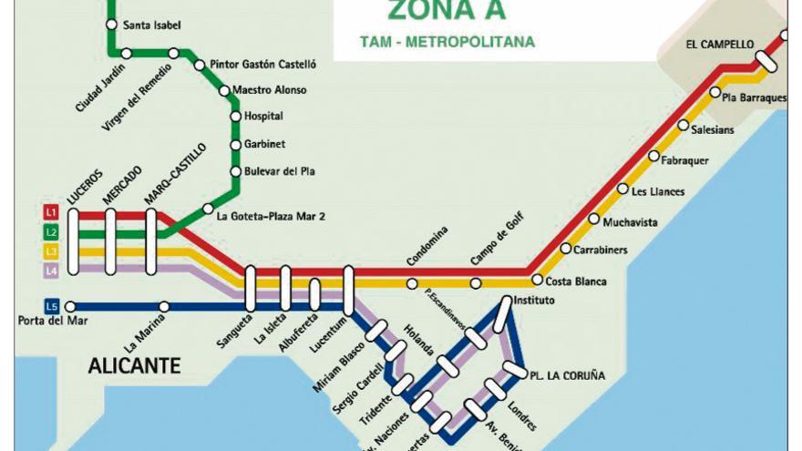 Una nueva línea del tranvía conectará desde junio la Playa de San Juan y la  Plaza del Mar - Información