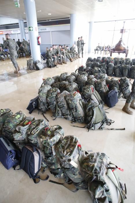 Salida de militares asturianos para Polonia