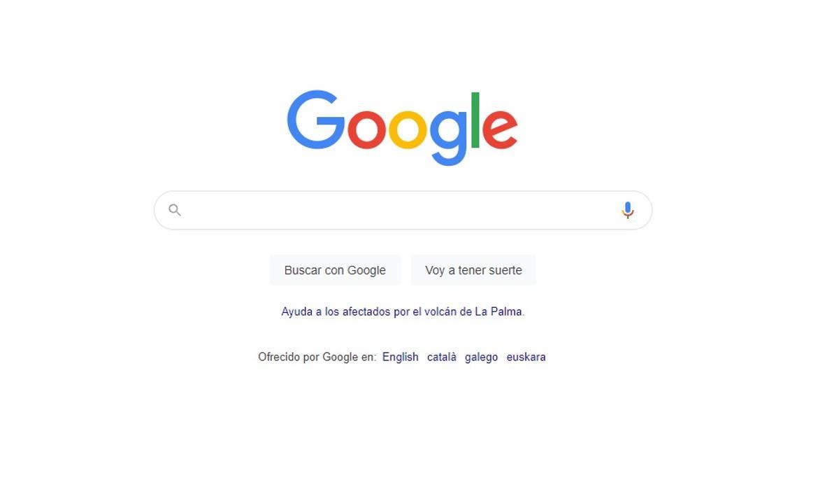El cercador de Google incorpora un enllaç per ajudar els afectats de La Palma El cercador de Google incorpora un enllaç per ajudar els afectats de La Palma