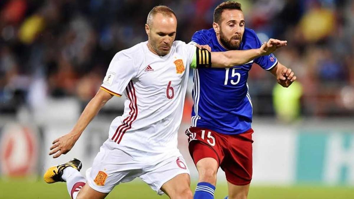 Andrés Iniesta estará en los dos próximos amistosos de la selección española: Costa Rica y Rusia, en Málaga y Moscú respectivamente