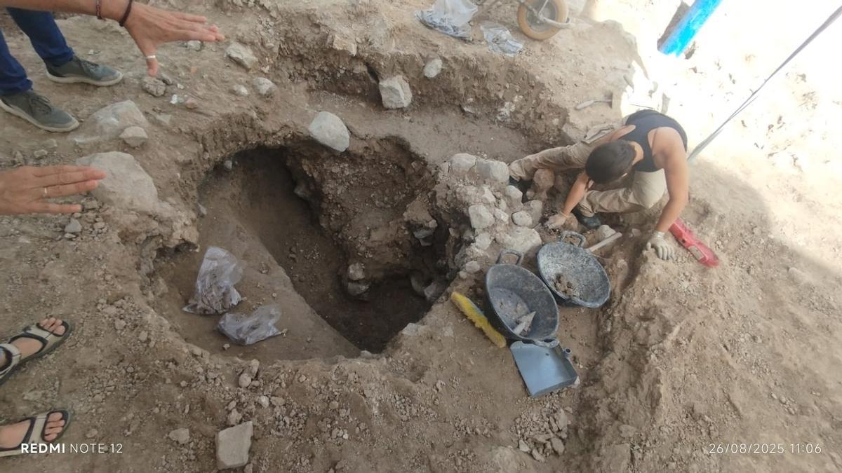 Trabajos arqueológicos en la zona en una imagen reciente.