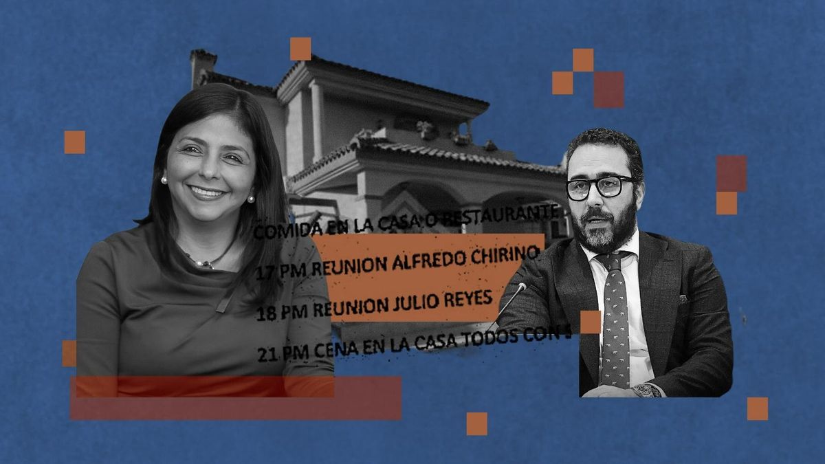 Delcy Rodríguez y Víctor de Aldama