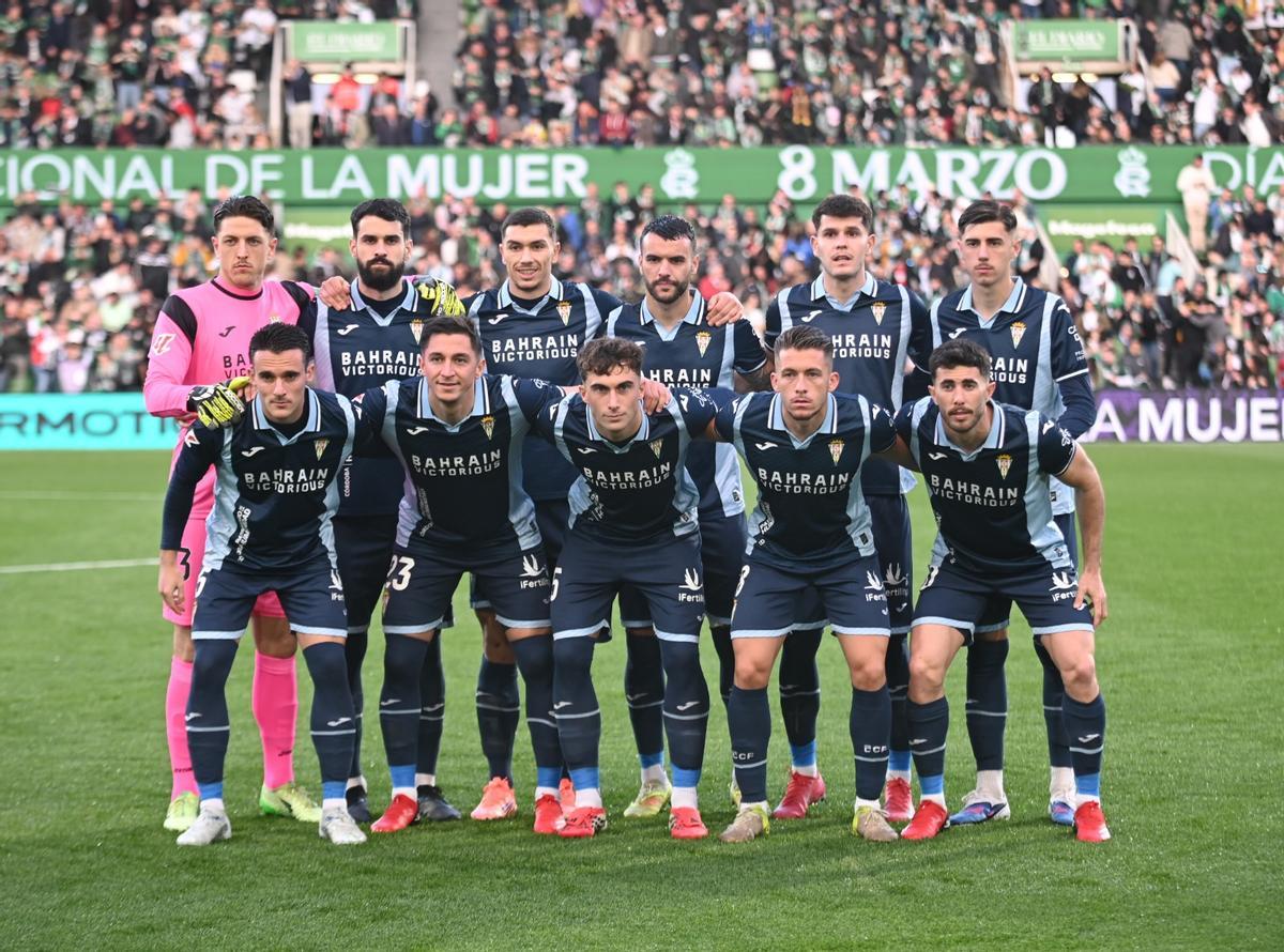 Once inicial del Córdoba CF ante el Racing de Santander en El Sardinero.
