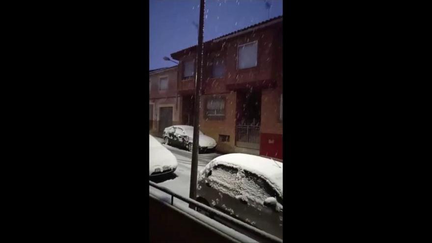 Así cae la nieve en Bullas