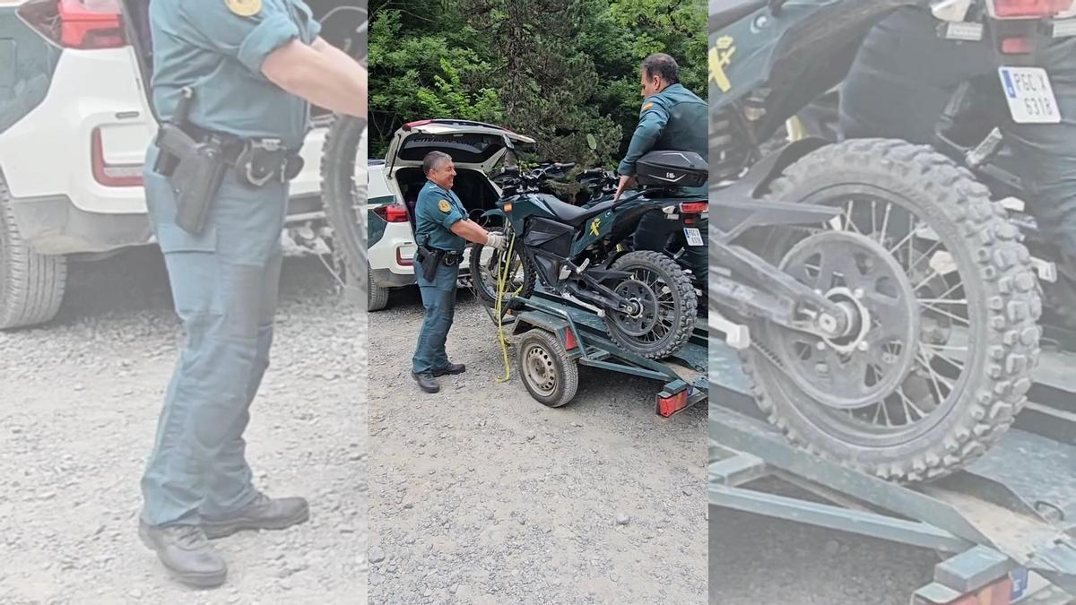 Guardia Civil presta servicio en motocicletas eléctricas todoterreno en el Parque Nacional de Ordesa y Monte Perdido