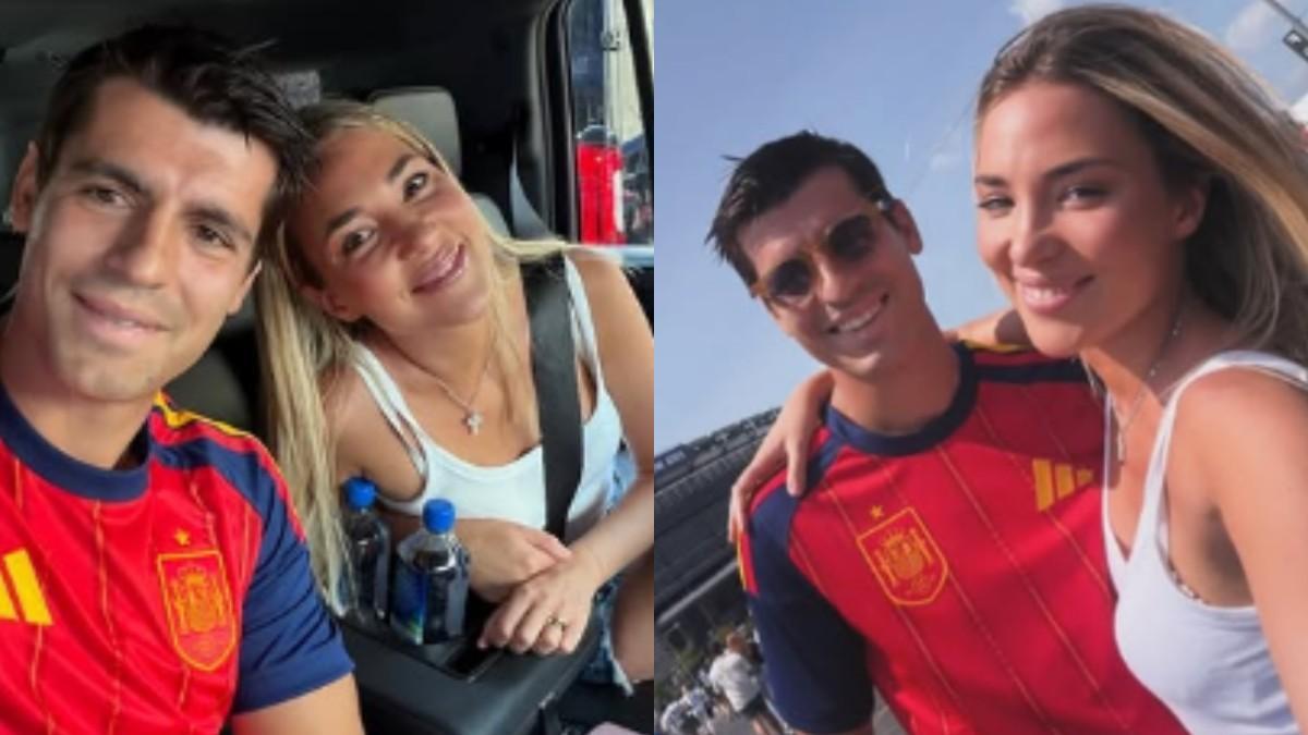 Álvaro Morata y Alice Campello, en la final del Mundial 2026