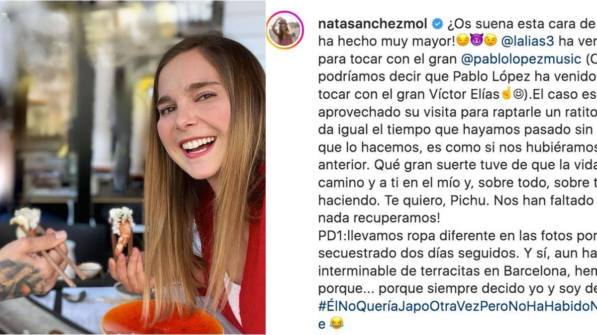 Muestra de la excelente relación que hay entre Natalia Sánchez y Víctor Elías.