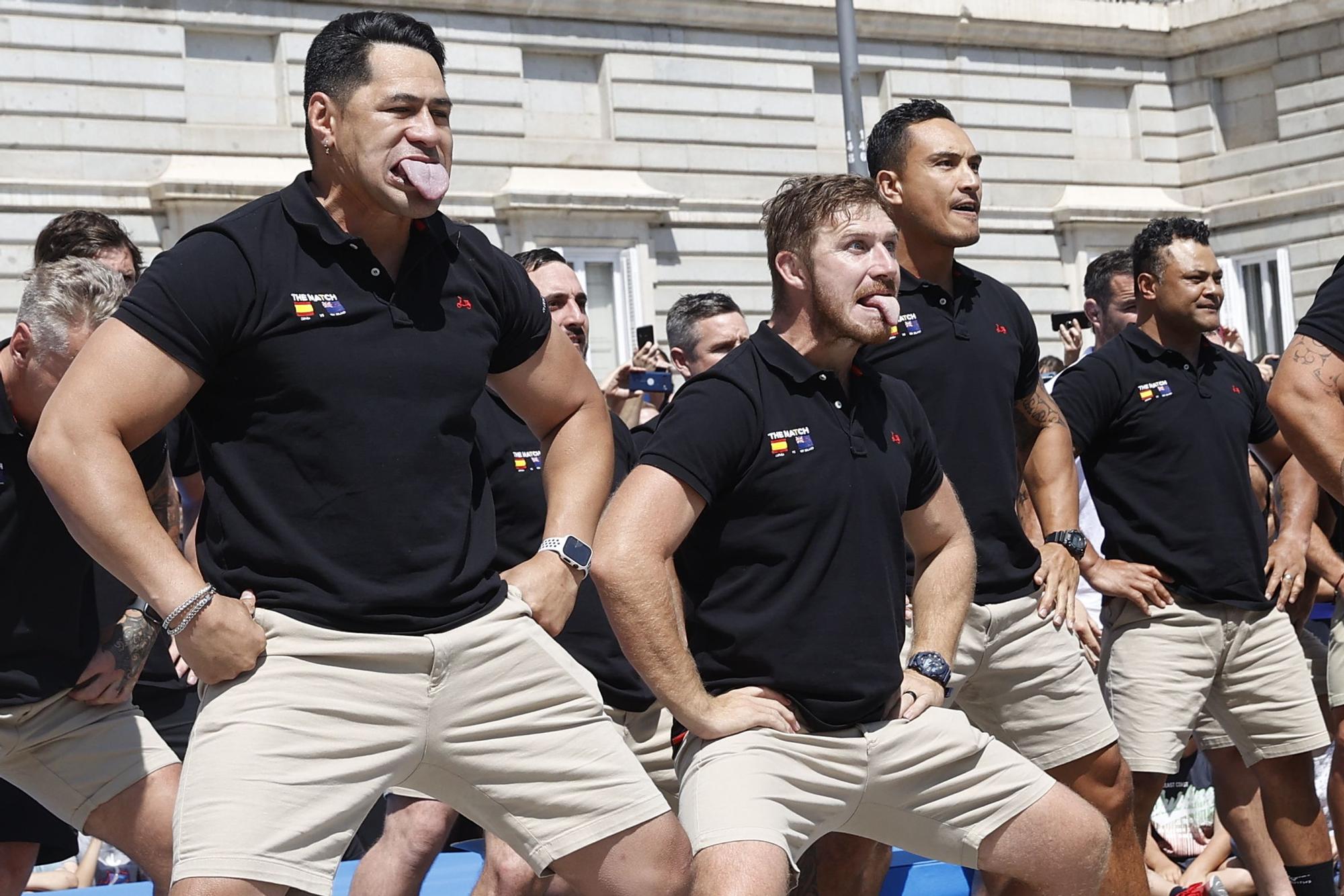 Los All Blacks bailan su 'Haka' en Madrid