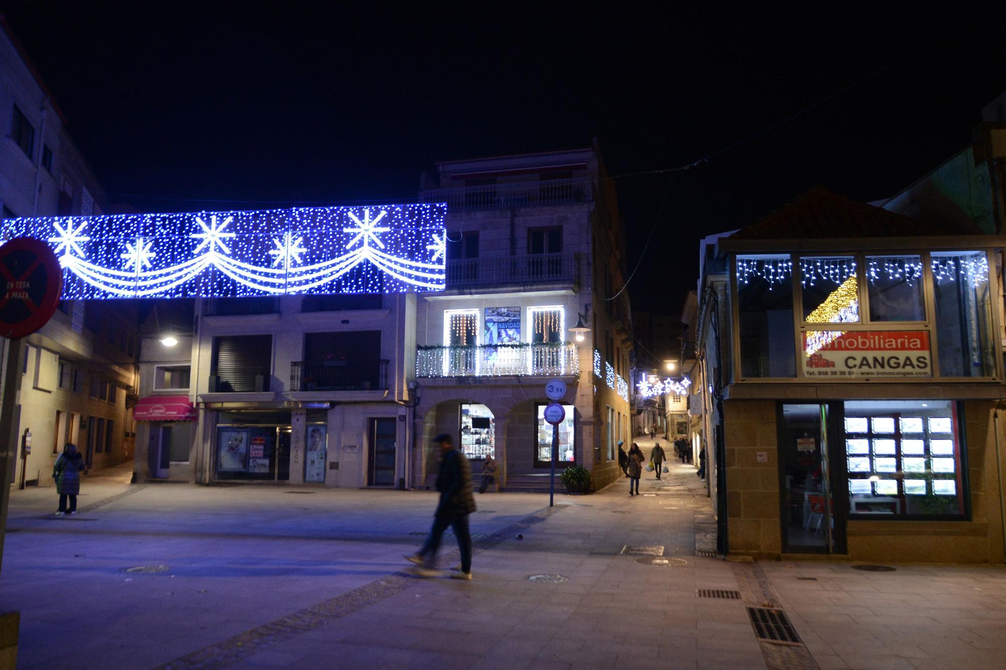 La iluminación navideña en O Morrazo. Las luces en Cangas