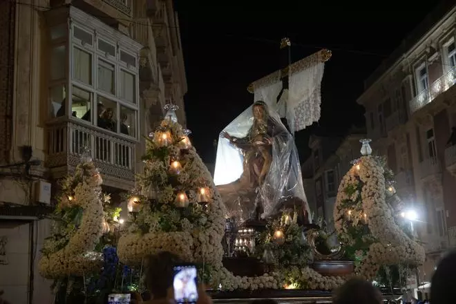 Las imágenes de la procesión de la Virgen de la Piedad el Lunes Santo en Cartagena