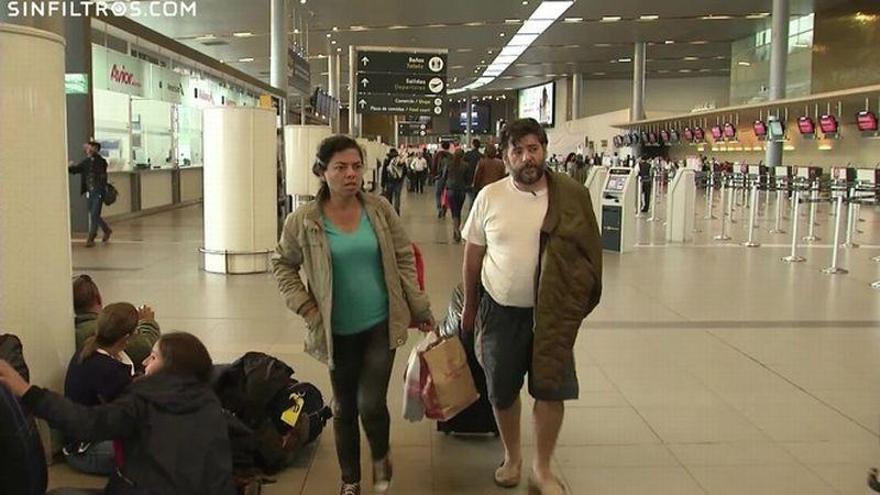 Atrapado en la terminal del aeropuerto de Bogotá