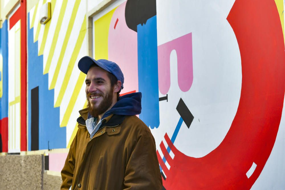 Mural de Berni Puig al carrer Vilanova de Manresa