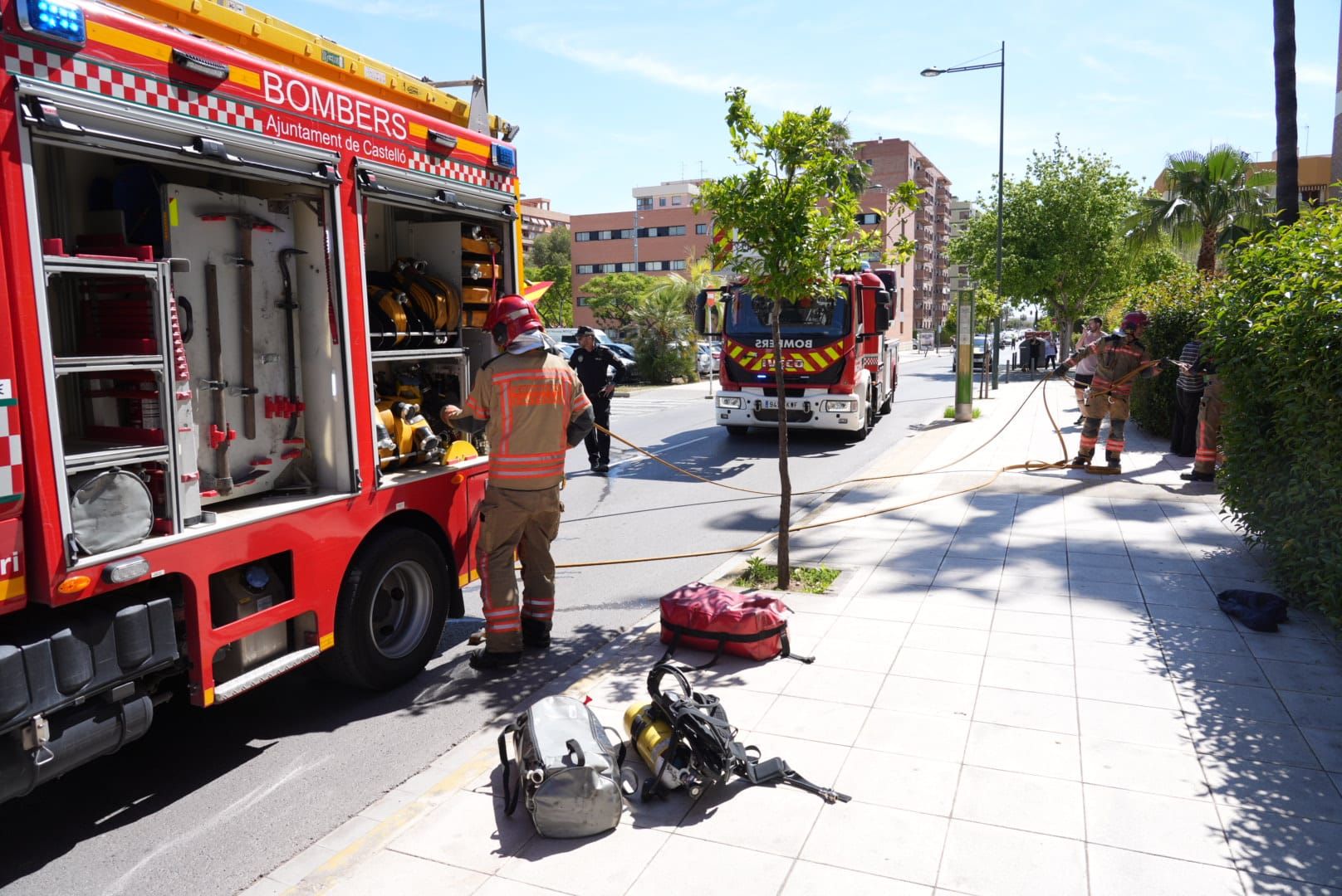 Incendio en la calle Rafalafena de Castelló