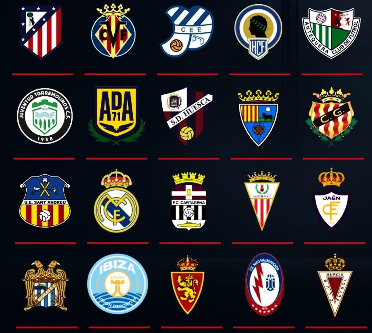 Los 20 clubes que integran el grupo 2 de Primera RFEF en la temporada 2026-2027.