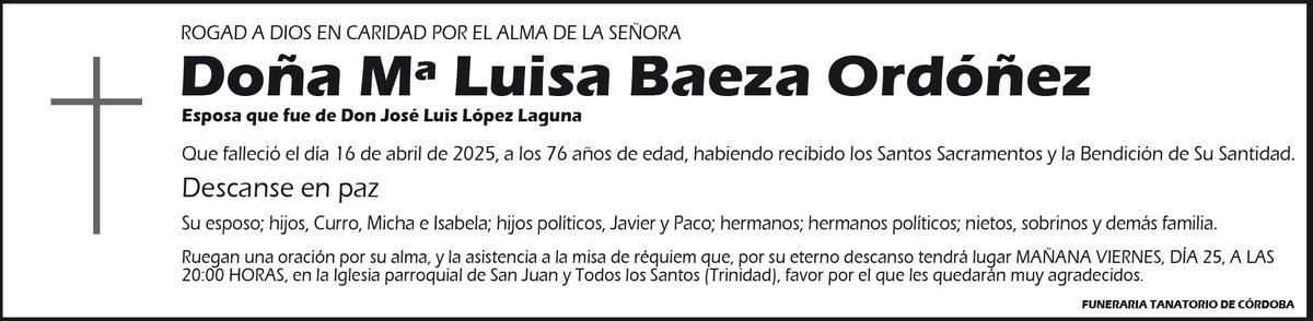 Mª Luisa Baeza Ordóñez