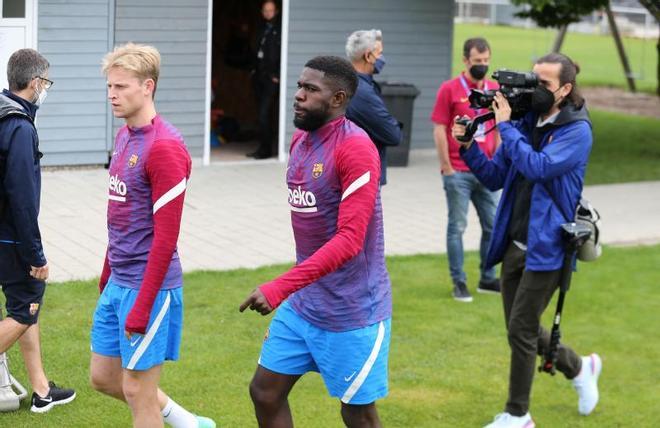 Las mejores imágenes del entrenamiento de hoy del Barça