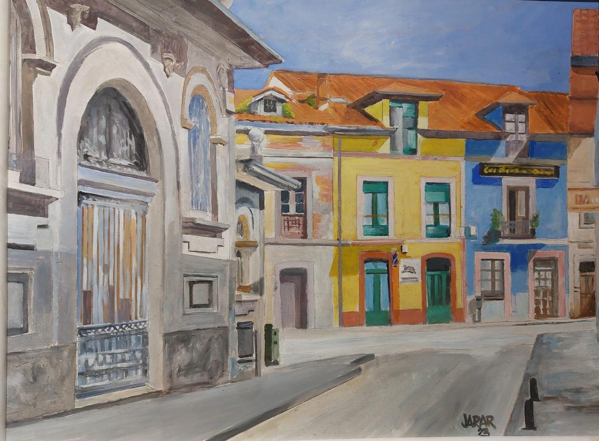 La casa de Pepe El Bueno y el mercado, escenas mosconas en la exposición "Mis pueblos"