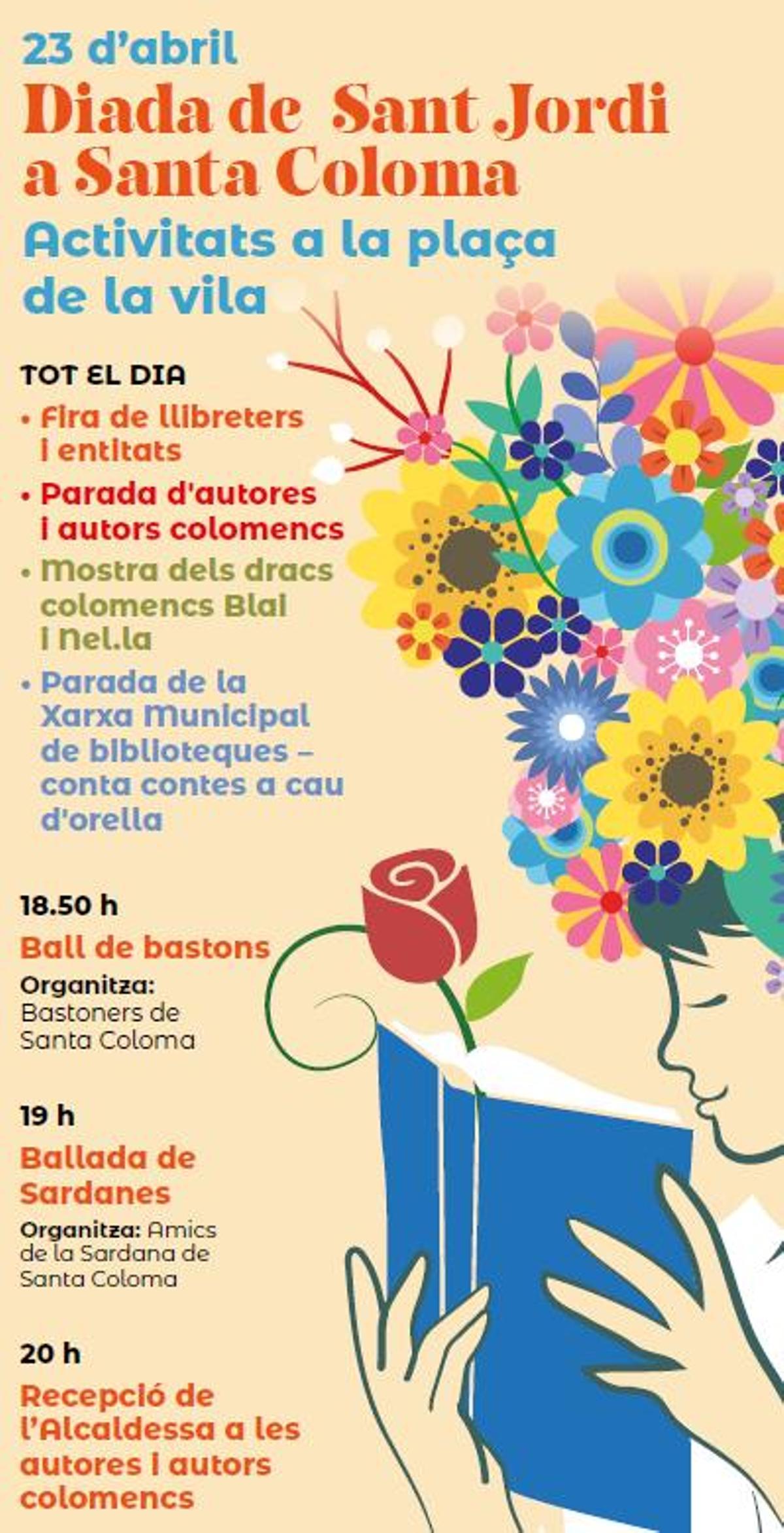 Cartel de la diada de Sant Jordi de 2026 en Santa Coloma de Gramenet