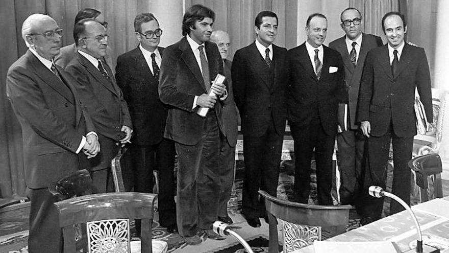 Imagen de la firma de los Pactos de La Moncloa, en 1977.