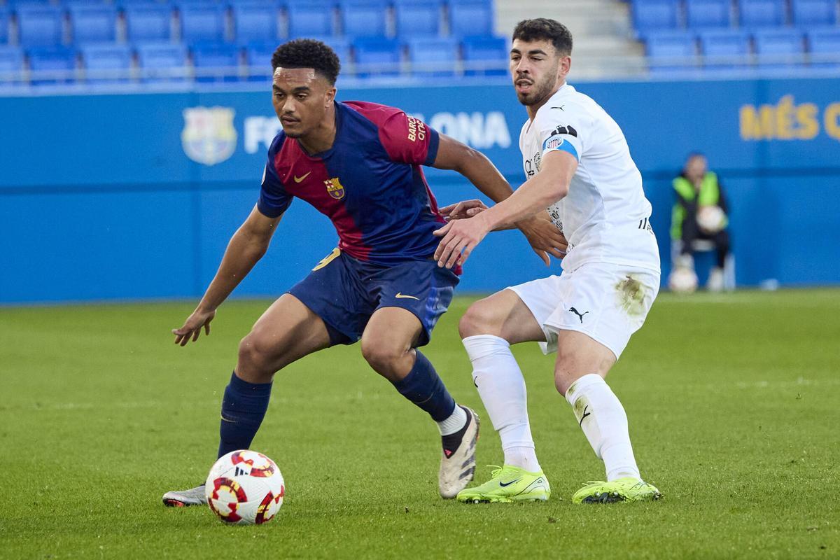 Pedro Soma, con la camiseta azulgrana
