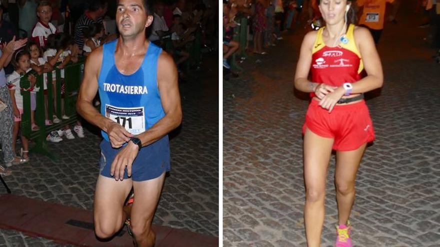 Jose Ángel Pizarro y Carolina Carrasco ganan la carrera nocturna de Pedroche