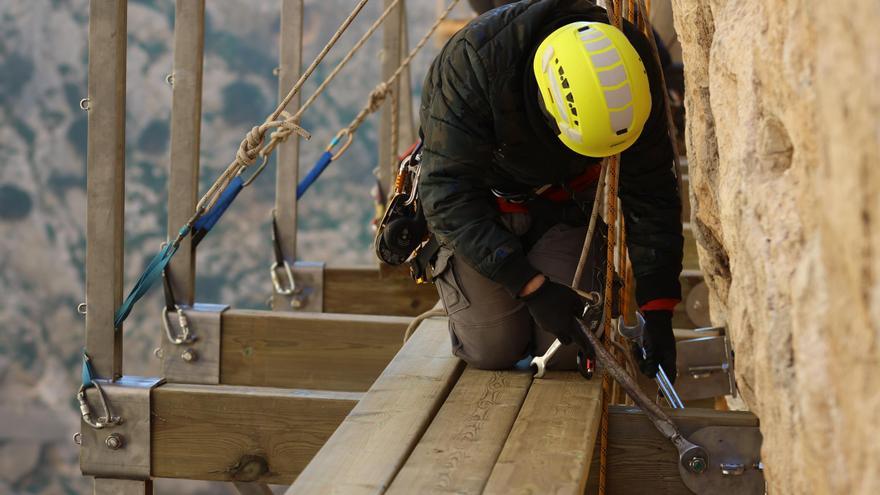 Reabre el Caminito del Rey tras los daños por los desprendimientos