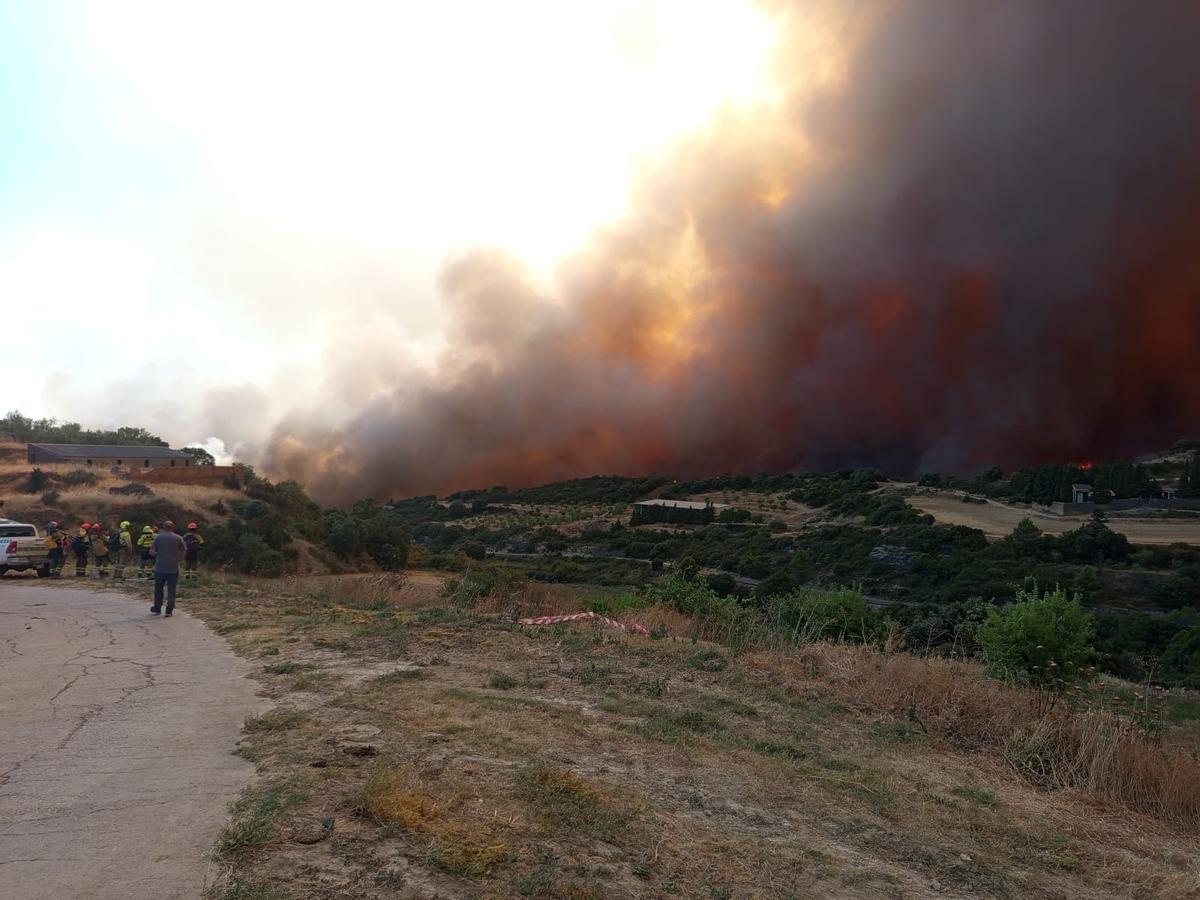 Incendio forestal de Orés.