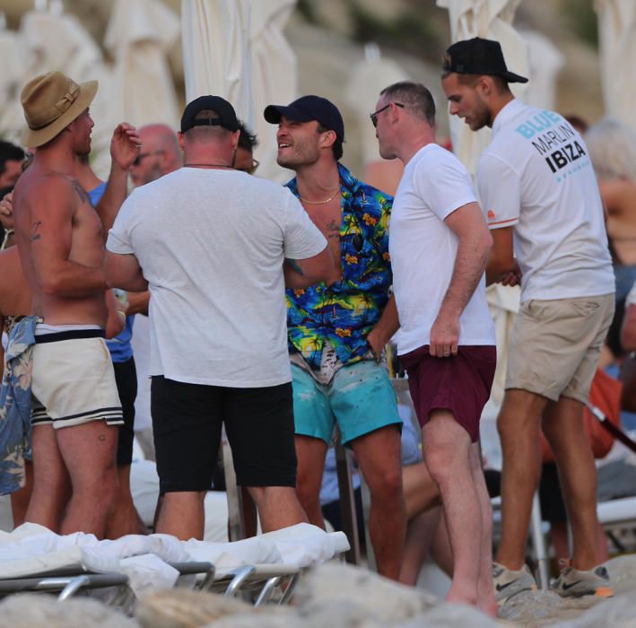 El jugador Británico del Manchester United, Wayne Rooney, en Ibiza.