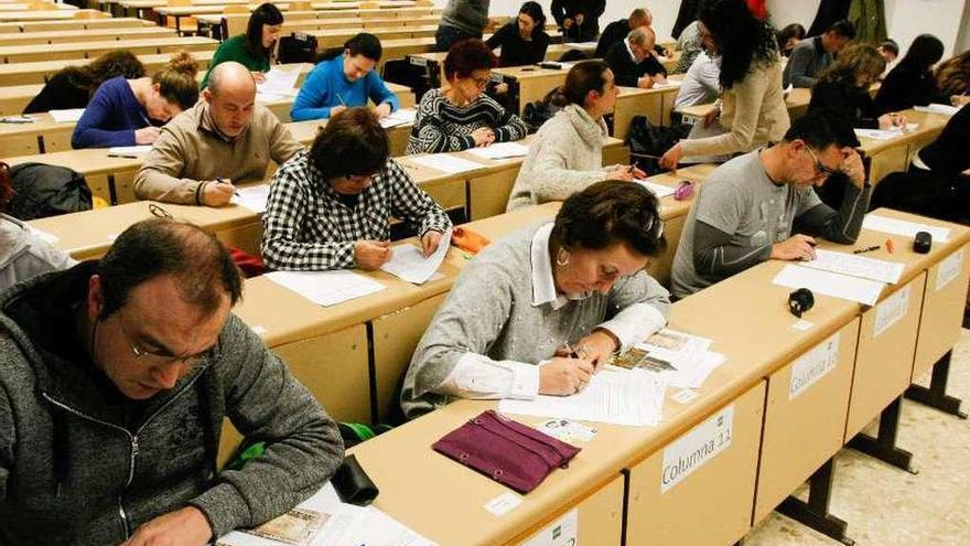 El aula de exámenes de la UNED de Zamora, en una de las pruebas.