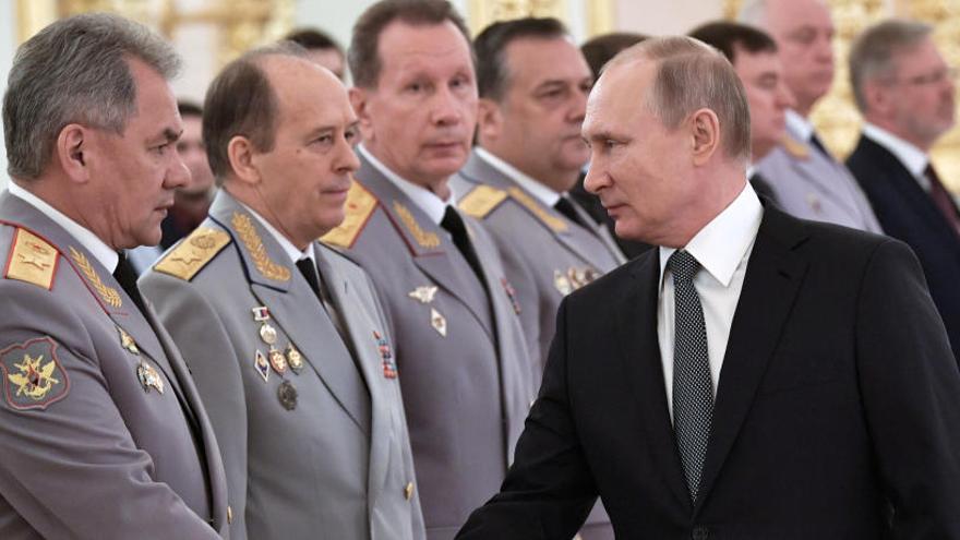 Vladimir Putin, en una ceremonia militar.