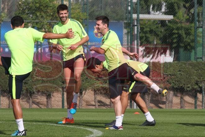 El Barça prepara el partido ante el Ajax