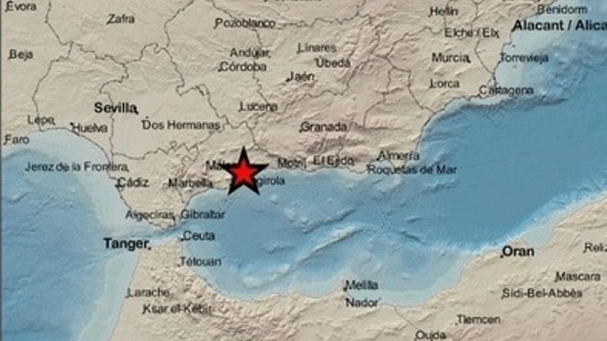 Terremoto con epicentro en Málaga