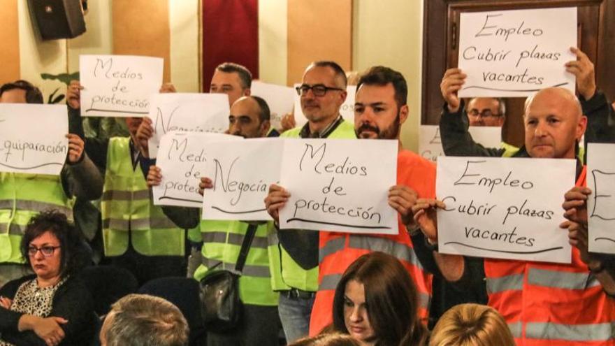 Imagen de una protesta policial en el pleno