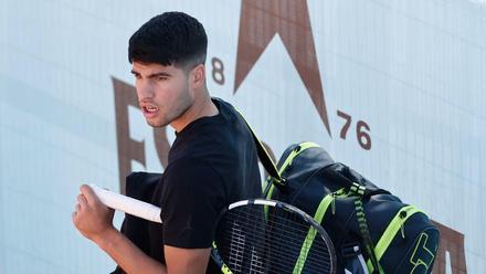 Alcaraz, tras un entrenamiento en Madrid