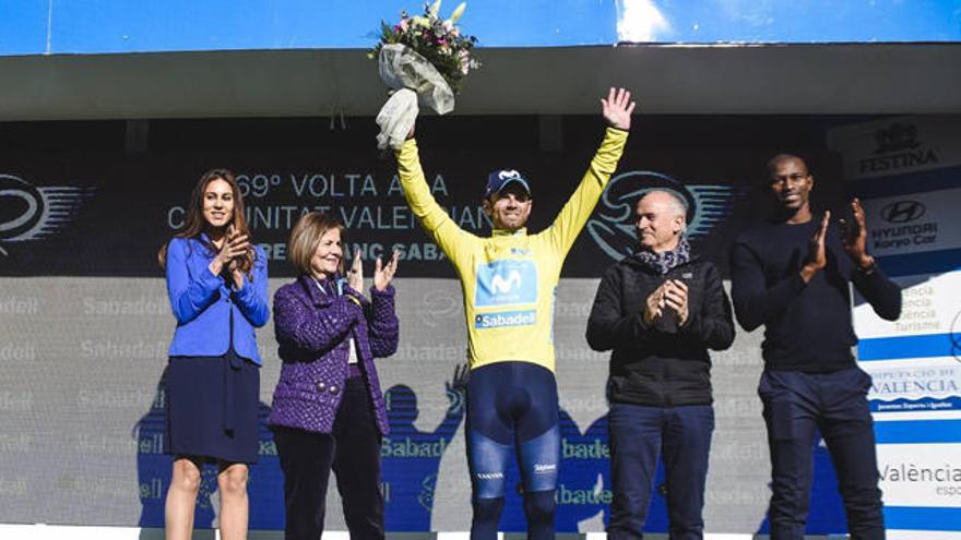 Alejandro Valverde, en el podio