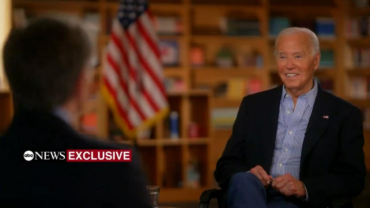 Joe Biden, el presidente de EEUU, durante la entrevista.