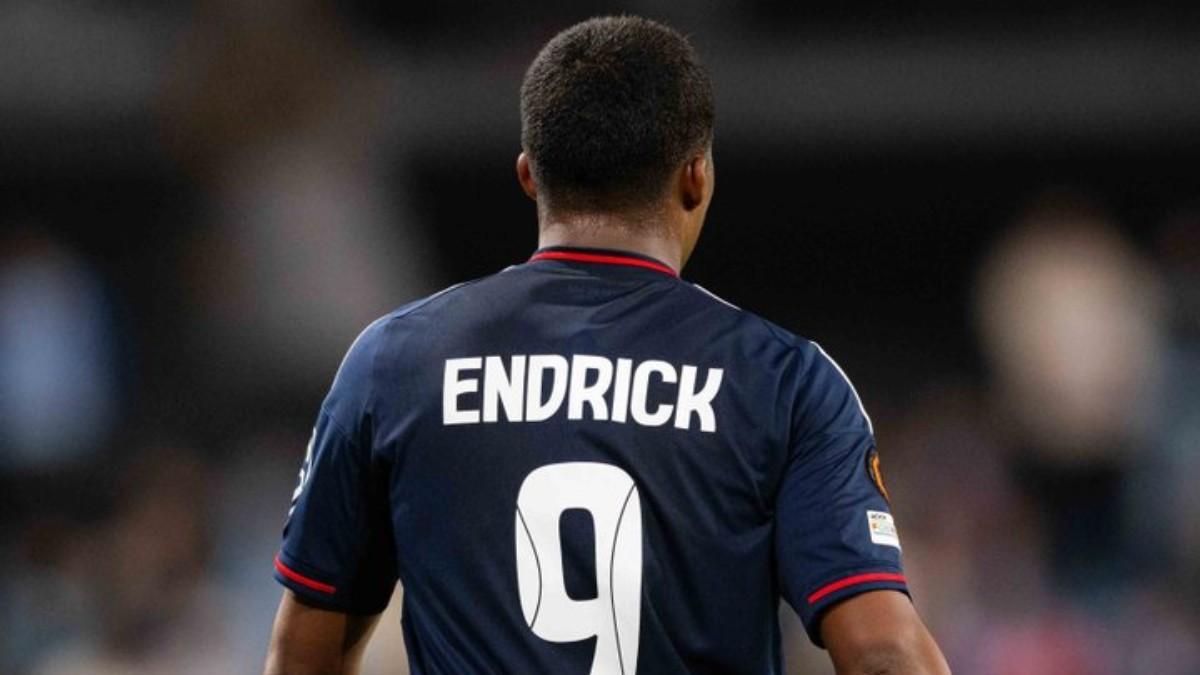 Endrick, en el partido de Europa League ante el Celta