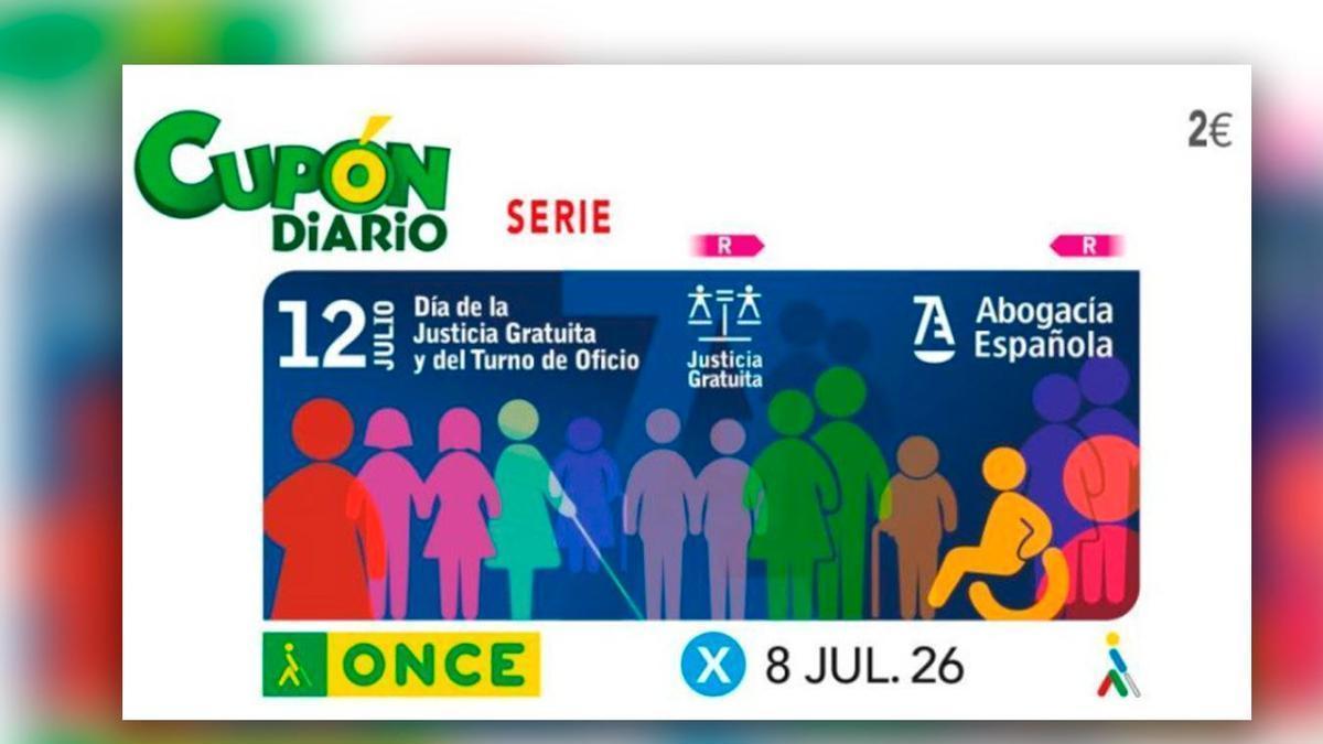 El sorteo del 8 de julio estaba dedicado al Día de la Justicia Gratuita y del Turno de Oficio.
