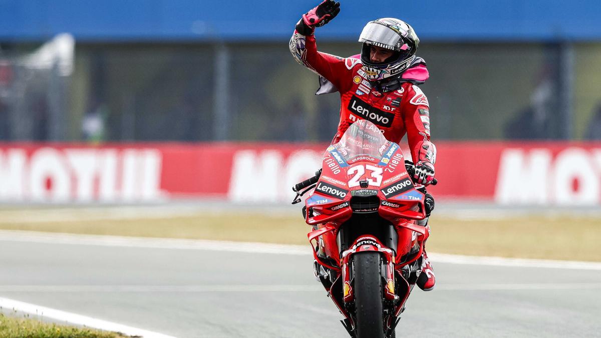 Enea Bastianini, tras el Gran Premio de Países Bajos del año pasado.