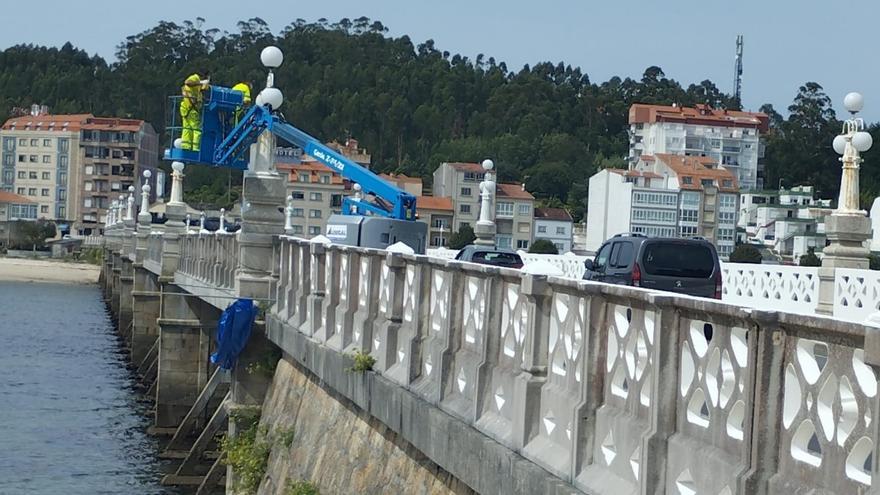 Completan la reforma del puente de A Toxa