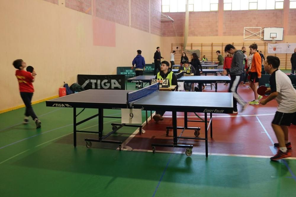 Final regional de tenis de mesa en Calasparra