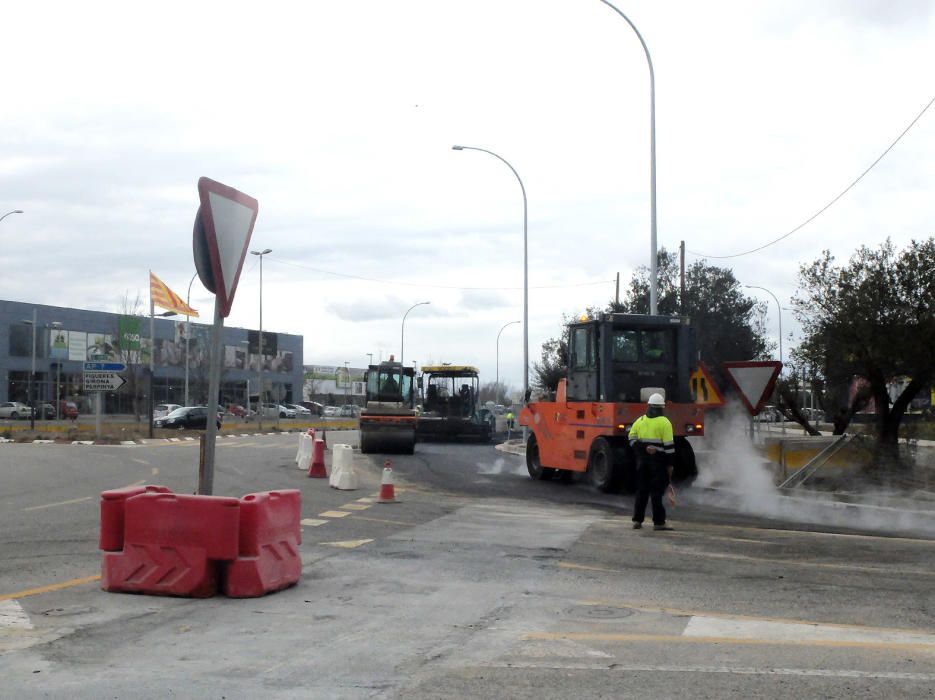 Les obres a la C-260 a Figueres