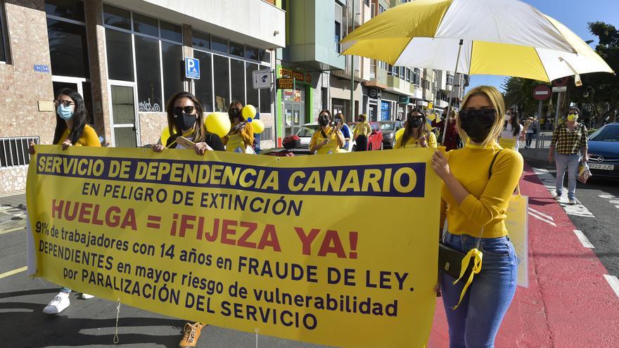 Manifestación de empleados públicos en Las Palmas de Gran Canaria